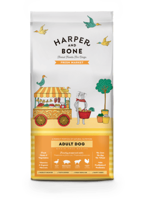 Harper & Bone Adult Medium & Large Fresh Market – Pienso Natural para Perros con Pato, Cerdo Ibérico, Cordero y Pavo (2 KG)